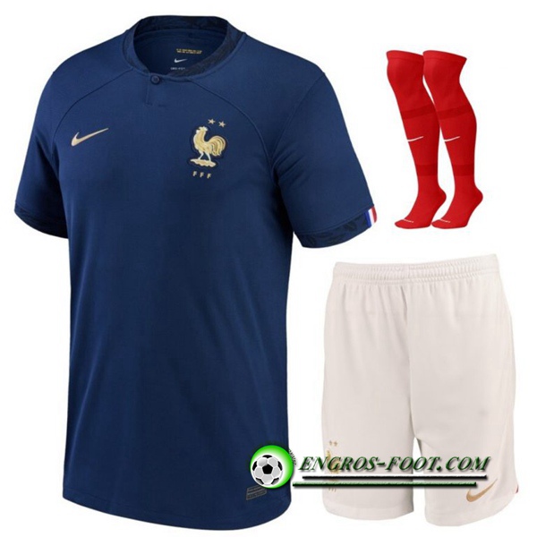 Ensemble Maillot Foot France Domicile (Short + Chaussettes) 2022/2023