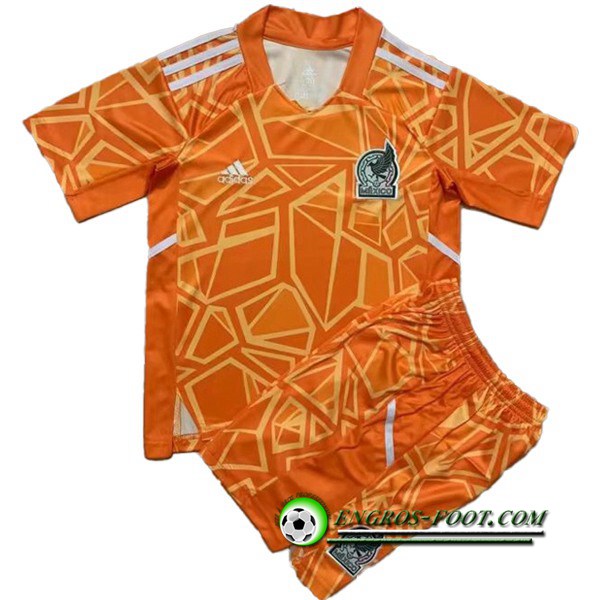 Nouveau Maillot de Foot Mexique Enfant Gardien de But Orange 2022/2023