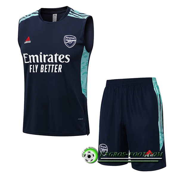 Ensemble Training T-Shirts + Shorts Arsenal Bleu Marine 2022/2023