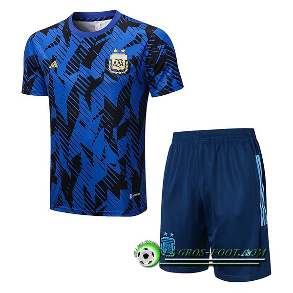 Ensemble Training T-Shirts + Shorts Argentin Bleu 2022/2023