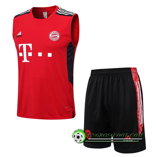 Ensemble Training T-Shirts + Shorts Bayern Munich Rouge 2022/2023