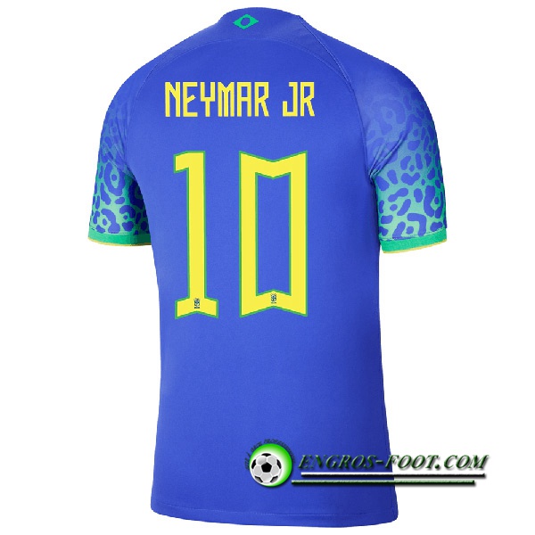 Maillot Equipe Foot Bresil (NEYMAR JR #10) 2022/2023 Exterieur