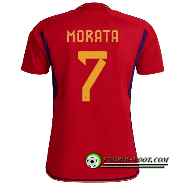 Maillot Equipe Foot Espagne (MORATA #7) 2022/2023 Domicile