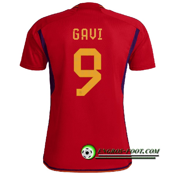 Maillot Equipe Foot Espagne (GAVI #9) 2022/2023 Domicile