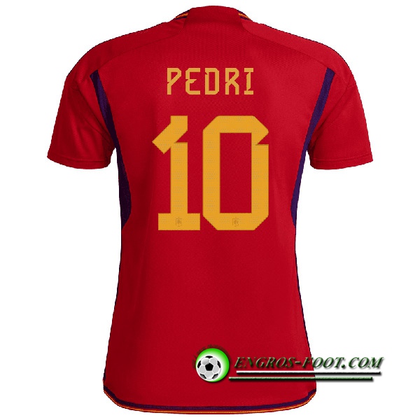 Maillot Equipe Foot Espagne (PEDRI #10) 2022/2023 Domicile