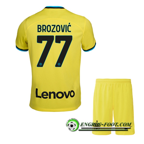 Maillot de Foot Inter Milan (BROZOVIĆ #77) Enfants Exterieur 2022/2023