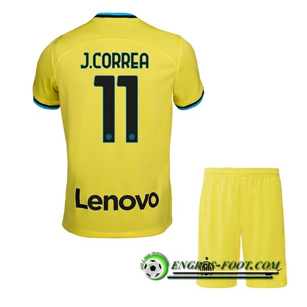 Maillot de Foot Inter Milan (J.CORREA #11) Enfants Exterieur 2022/2023