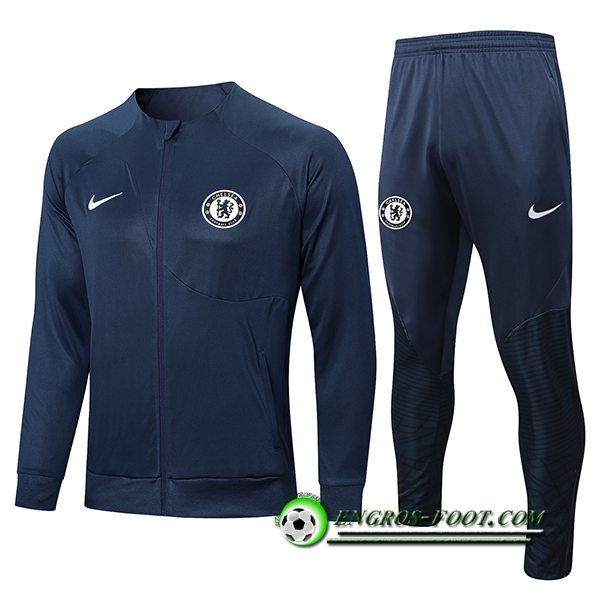 Ensemble Survetement de Foot - Veste FC Chelsea Bleu Marine 2022/2023