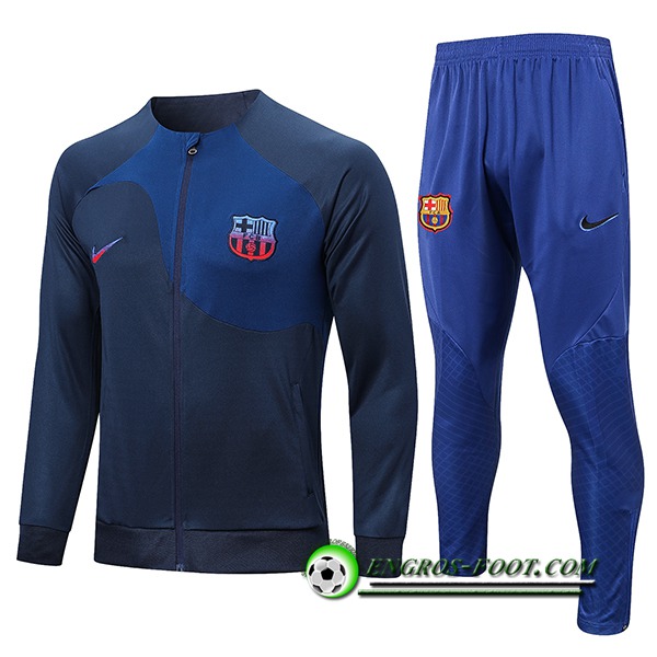 Ensemble Survetement de Foot - Veste FC Barcelone Bleu Marine 2022/2023