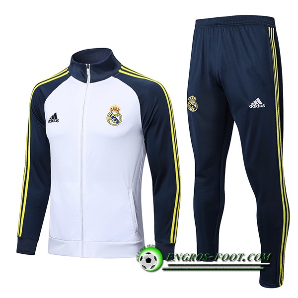 Ensemble Survetement de Foot - Veste Real Madrid Blanc 2022/2023