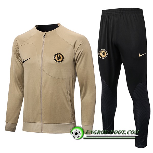 Ensemble Survetement de Foot - Veste FC Chelsea Jaune 2022/2023