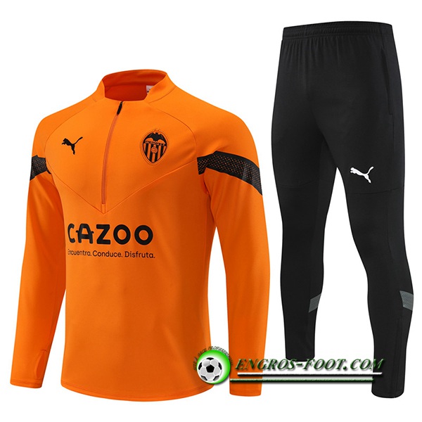 Ensemble Survetement de Foot Valencia Orange 2022/2023