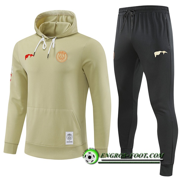 Ensemble Veste A Capuche Coupe-Vent PSG Beige 2022/2023