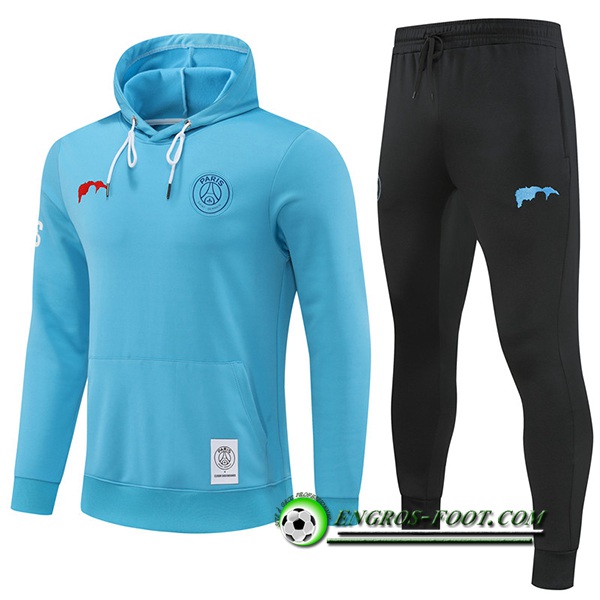 Ensemble Veste A Capuche Coupe-Vent PSG Bleu Clair 2022/2023