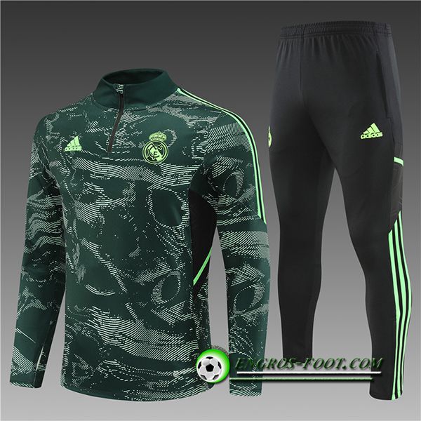 Ensemble Survetement de Foot Real Madrid Enfant Couleur Camouflage 2022/2023