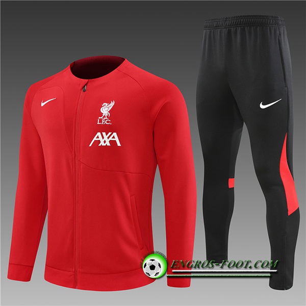 Ensemble Survetement de Foot - Veste FC Liverpool Enfant Rouge 2022/2023