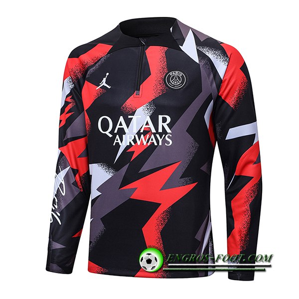 Sweatshirt Training Jordan PSG Rouge/Gris 2022/2023