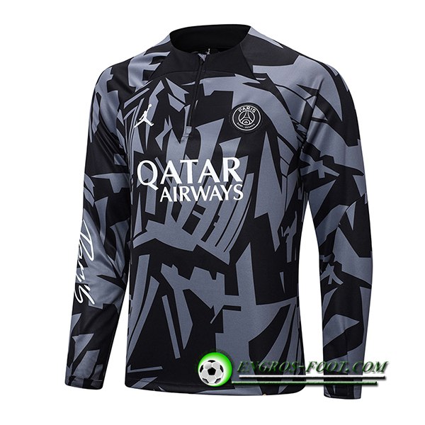 Sweatshirt Training Jordan PSG Noir/Gris 2022/2023