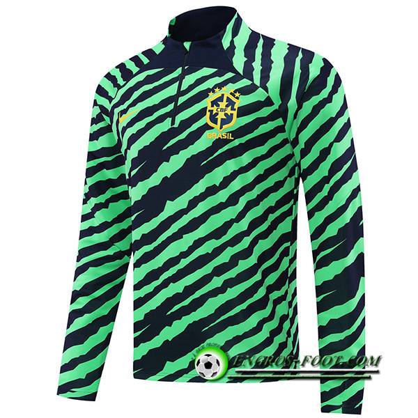 Sweatshirt Training Bresil Vert/Noir 2022/2023