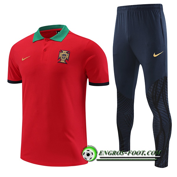 Ensemble Polo Foot Portugal Rouge 2022/2023