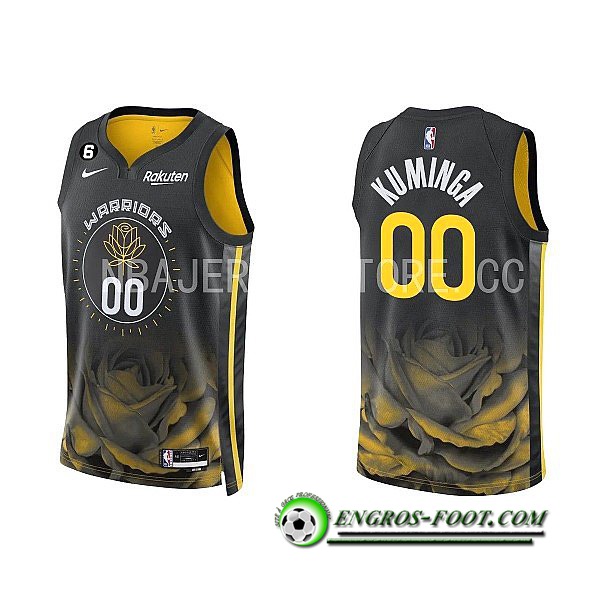 Maillot Golden State Warriors(KUMINGA #00) 2022/23 Noir/Jaune