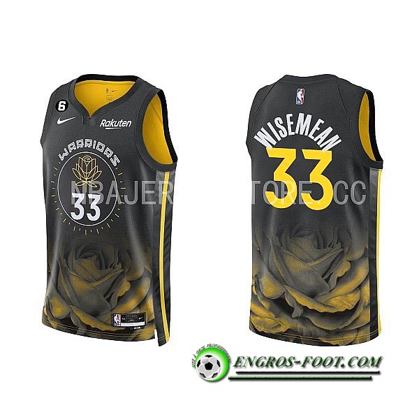 Maillot Golden State Warriors(WISEMEAN #33) 2022/23 Noir/Jaune