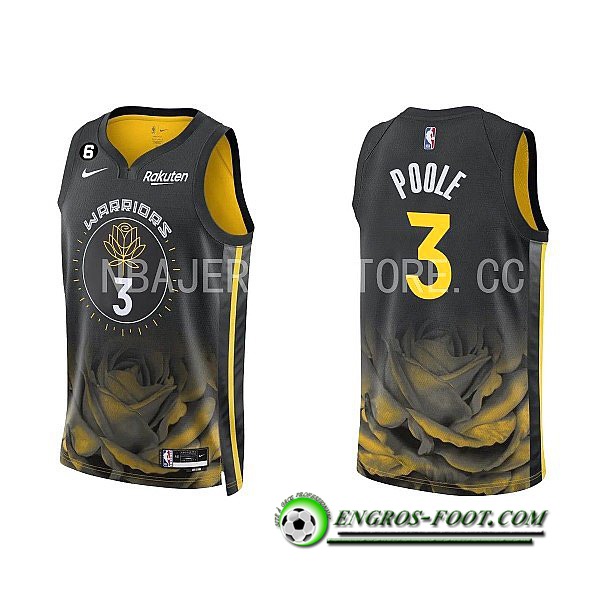 Maillot Golden State Warriors(POOLE #3) 2022/23 Noir/Jaune