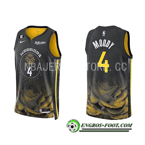 Maillot Golden State Warriors(MOODY #4) 2022/23 Noir/Jaune