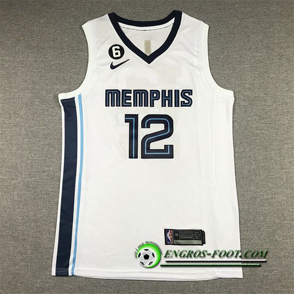 Maillot Memphis Grizzlies(MORANT #12) 2022/23 Blanc