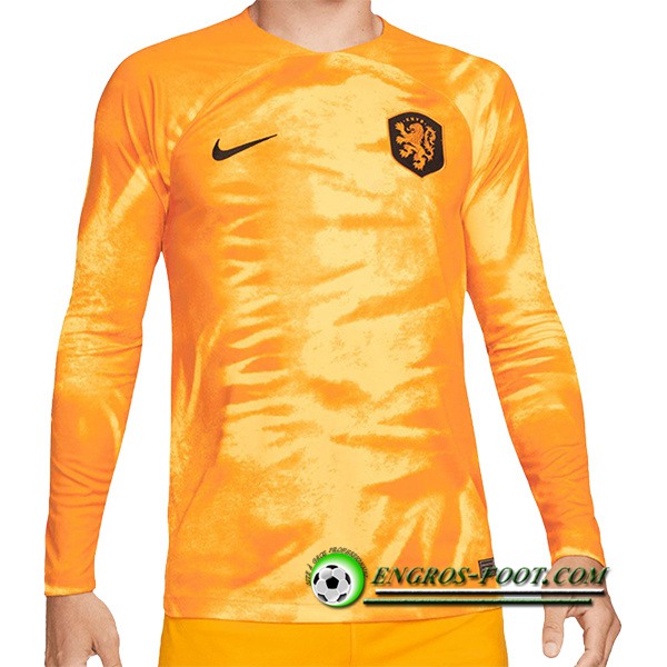 Nouveau Maillot Equipe Foot Pays-Bas Domicile Manches Longues 2022/2023