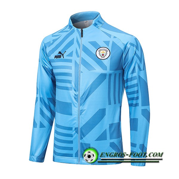 Veste Foot Manchester City Bleu Clair 2022/2023