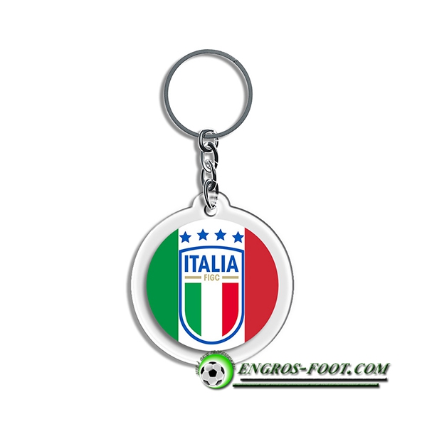 Nouveau Porte-clés Arrondir Coupe Du Monde Italie Vert/Blanc/Rouge