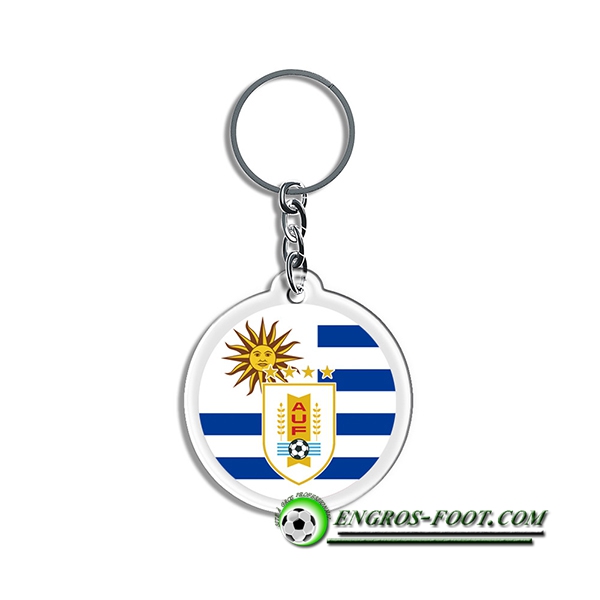 Nouveau Porte-clés Arrondir Coupe Du Monde 2022 Uruguay Blanc/Bleu