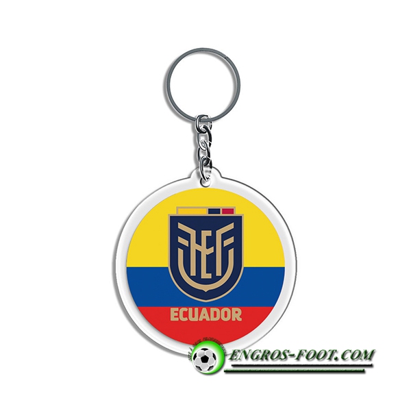 Nouveau Porte-clés Arrondir Coupe Du Monde 2022 Equateur Jaune/Bleu/Rouge