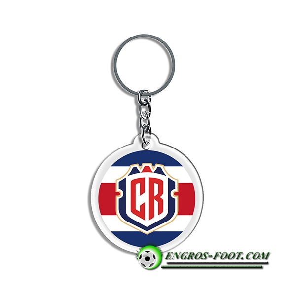 Nouveau Porte-clés Arrondir Coupe Du Monde 2022 Costa Rica Bleu/Blanc/Rouge