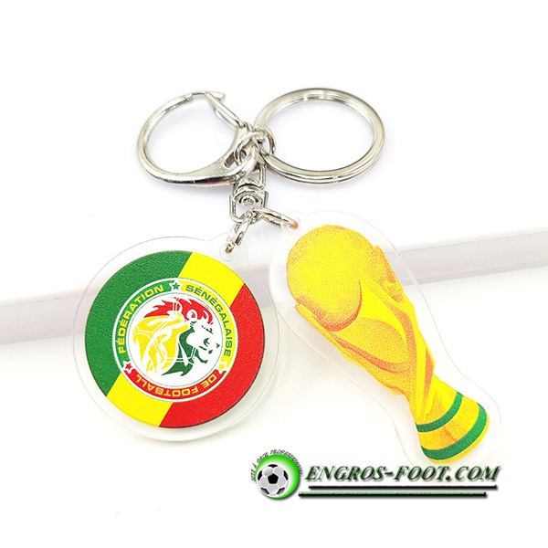 Nouveau Porte-clés Arrondir Coupe Du Monde 2022 + Sénégal Vert/Jaune/Rouge