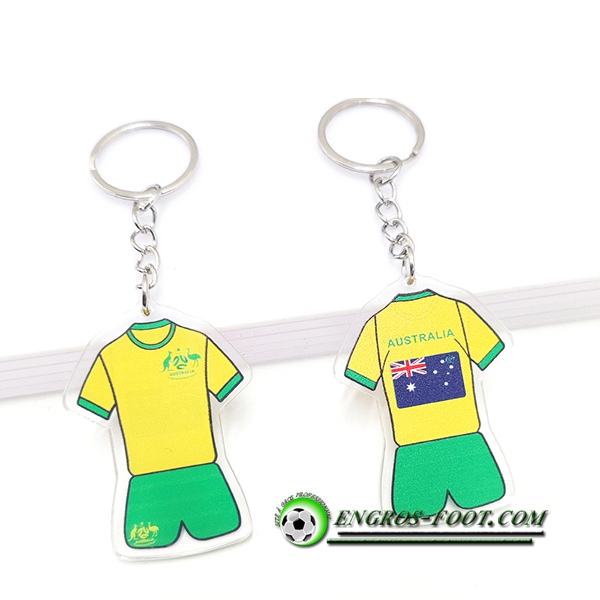 Nouveau Porte-clés Coupe Du Monde 2022 Australie Jaune/Vert