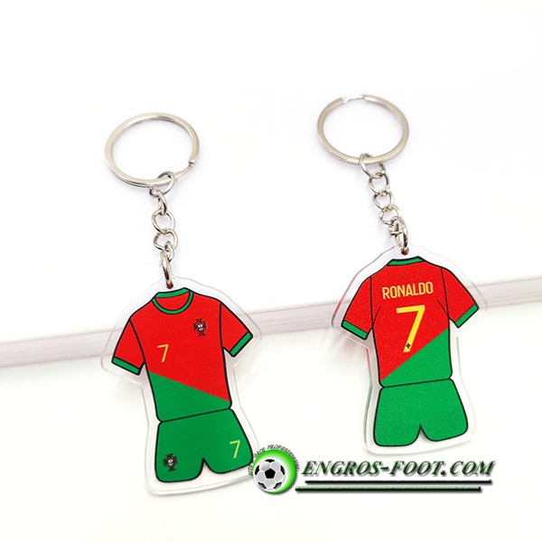 Nouveau Porte-clés Coupe Du Monde 2022 Portugal (RONALDO) Rouge/Vert