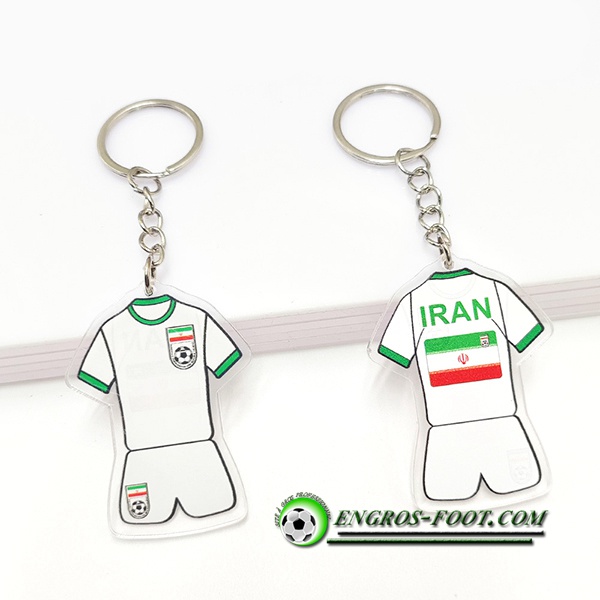 Nouveau Porte-clés Coupe Du Monde 2022 L'Iran Blanc