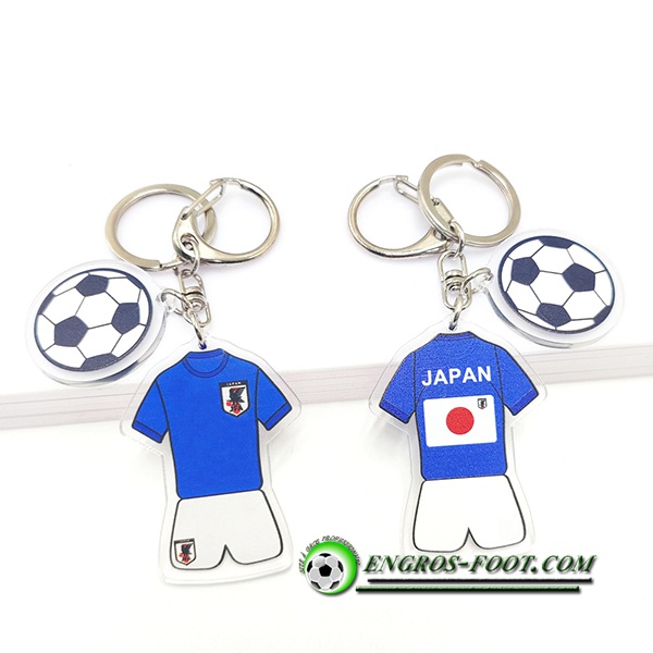 Nouveau Porte-clés Foot Coupe Du Monde 2022 Japon Bleu