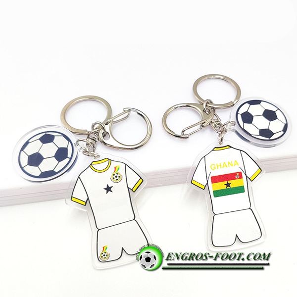 Nouveau Porte-clés Foot Coupe Du Monde 2022 Ghana Blanc