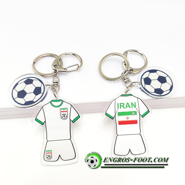 Nouveau Porte-clés Foot Coupe Du Monde 2022 L'Iran Blanc