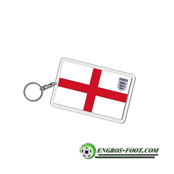 Nouveau Porte-clés Carré Coupe Du Monde 2022 Angleterre Blanc/Rouge