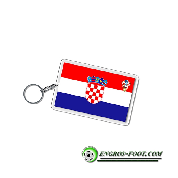 Nouveau Porte-clés Carré Coupe Du Monde 2022 Croatie Rouge/Blanc/Bleu