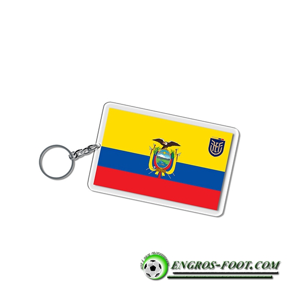 Nouveau Porte-clés Carré Coupe Du Monde 2022 Equateur Jaune/Bleu/Rouge