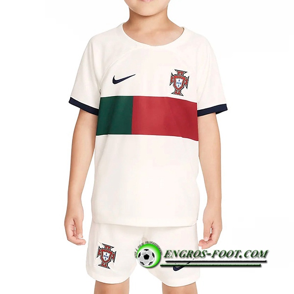 Maillot de Foot Portugal Enfant Exterieur Coupe Du Monde 2022