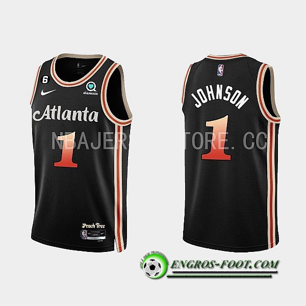 Maillot Atlanta Hawks (JOHNSON #1) 2022/23 Noir