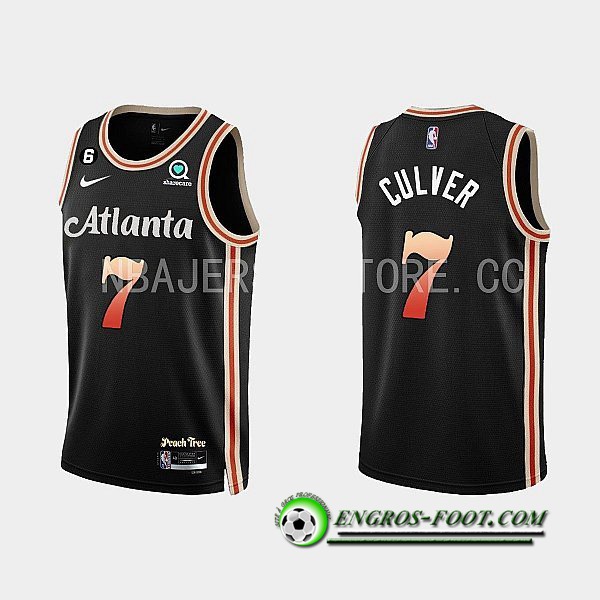 Maillot Atlanta Hawks (CULVER #7) 2022/23 Noir