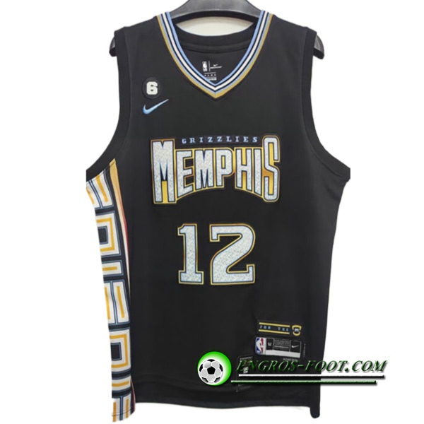 Maillot Memphis Grizzlies (MORANT #12) 2022/23 Noir