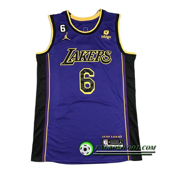 Maillot Los Angeles Lakers (JAMES #6) 2022/23 Pourpre